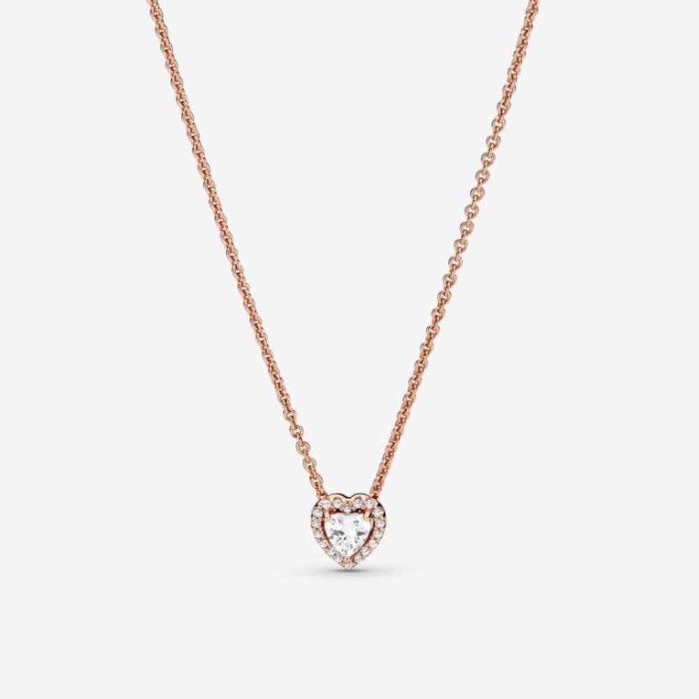 NWT Sealed Pandora Rose Sparking Heart Collier Necklace